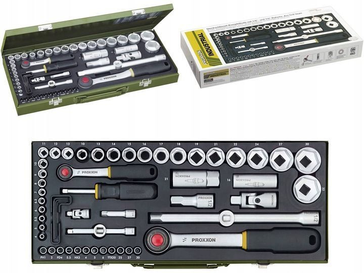 PROXXON Ratschenbox, Nussbox, Steckschlüsselsatz