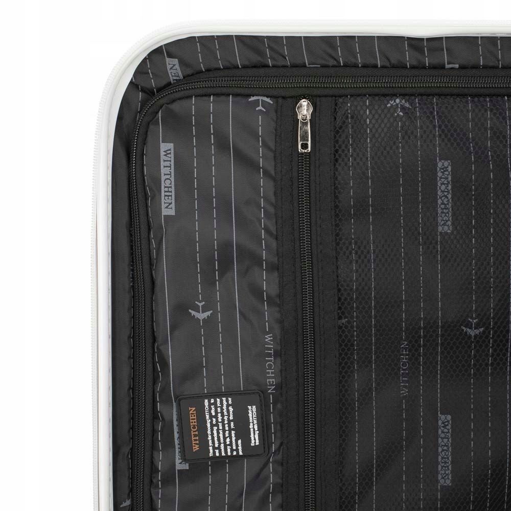 Großer Premium-Koffer Reisekoffer ABS-Kunststoff 96l mit schwarzen Rippen