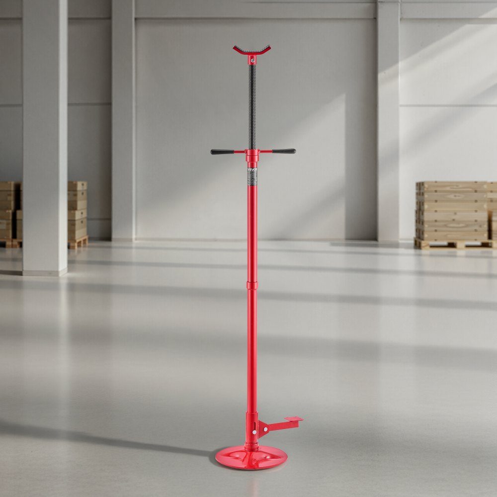 Support de dessous de caisse 750 kg réglable en hauteur (1320-2032 mm) avec poignée rotative à roulement à billes et pédale pour soutenir les composants du véhicule, réparation automobile