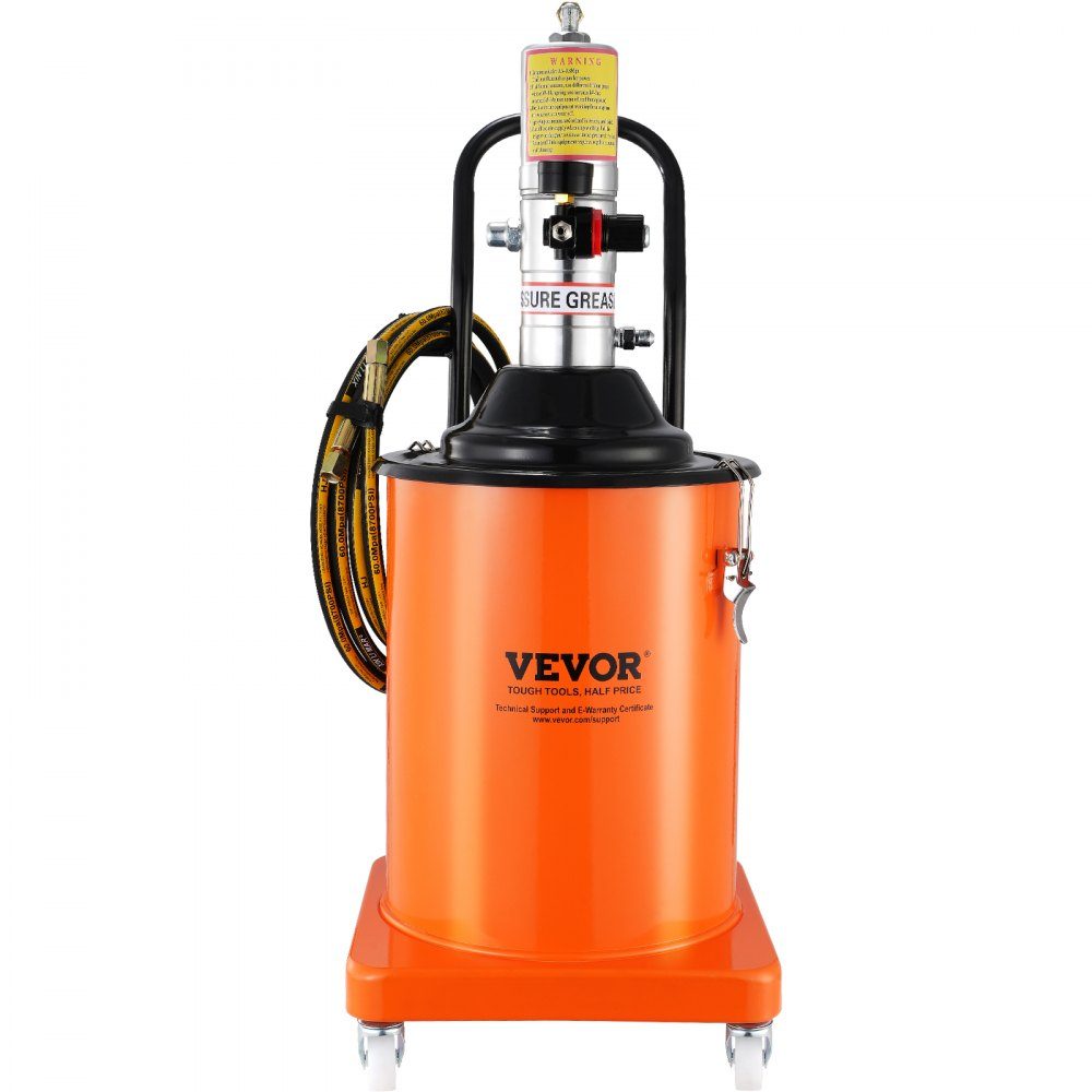 Grease Pump 20L Air Powered Grease Pump 0.6-0.8MPa Die Cast Aluminum Pump -20-100°C Operating Temperature Pneumatic Grease Pump NPT Port Grease Pump Suitable for 0-3# Grease