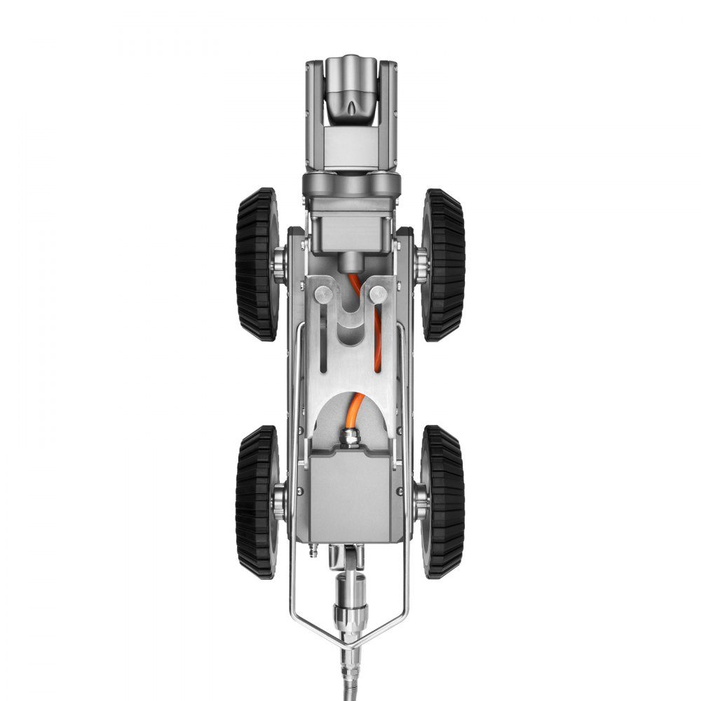 Inspektionsroboter, kriechender 120-m-Rohrerkennungsroboter mit 2-Megapixel-Front-/Rückkamera und Touchscreen-Tablet, IP68-Rohrkamera mit Beleuchtung und Entfernungszähler für Industrierohre