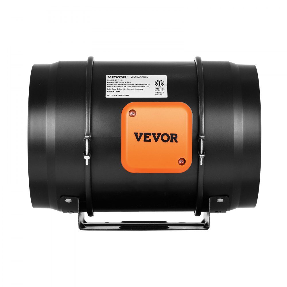Inline-Kanalventilator, 203,2 mm, Rauchabzug, Inline-Kanalventilator mit variablem Geschwindigkeitsregler, leiser Abluftventilator mit Wechselstrommotor für Kühlverstärker, Wachstumszelte, Hydrokulturen