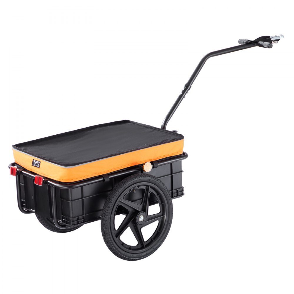 Remorque de vélo, capacité de charge de 40 kg, remorque de transport, pliable et compacte, avec housse d'attelage universelle étanche, roues de 16", convient aux roues de vélo de 25 à 28".