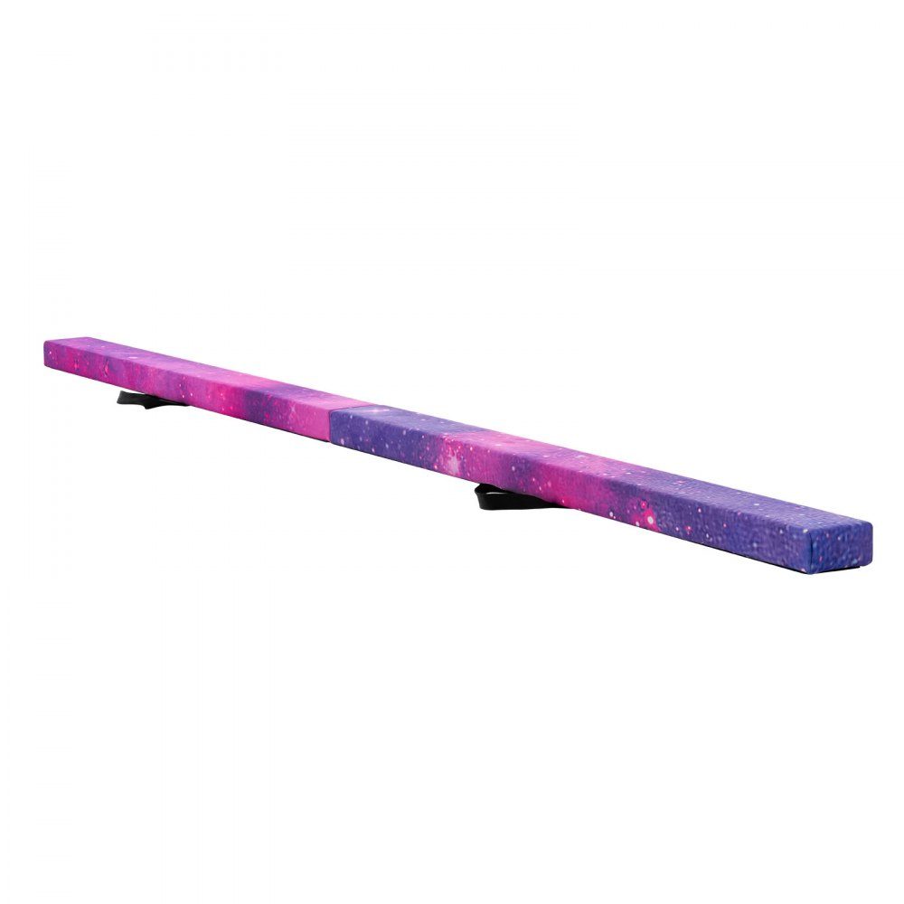 Evenwichtsbalk Gymnastiek Kinderen Opvouwbare 8ft 300lb Heavy Duty Gymnastiekbalk met antislipvoeten, Evenwichtsbalk met draagtas voor sportschool, Galaxy