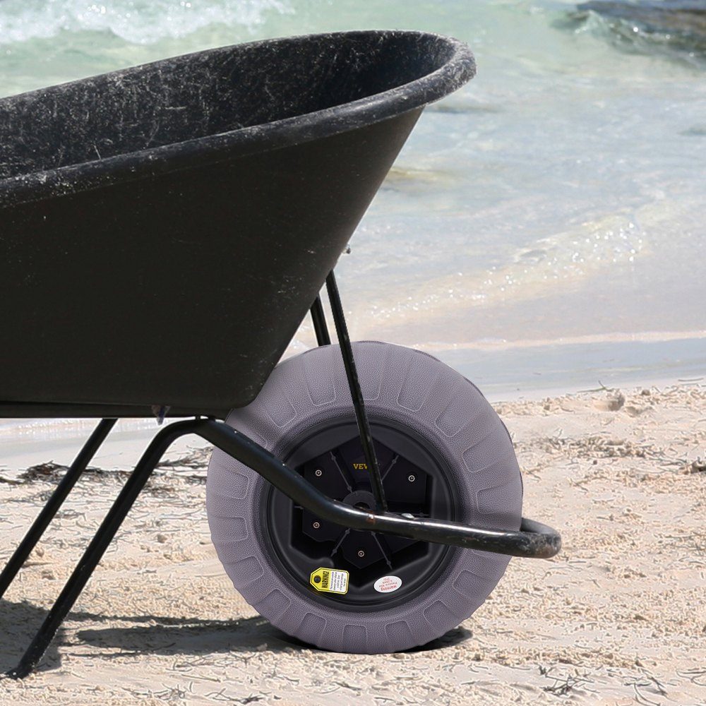 16" ballonwielen banden, TPU strandwielen, vervangende ballonzandbanden, 80kg laadvermogen, 2-3 PSI lage druk voor kajakkar, kanowagen, strandwagen, tuinwagen, viskar - 2 stuks
