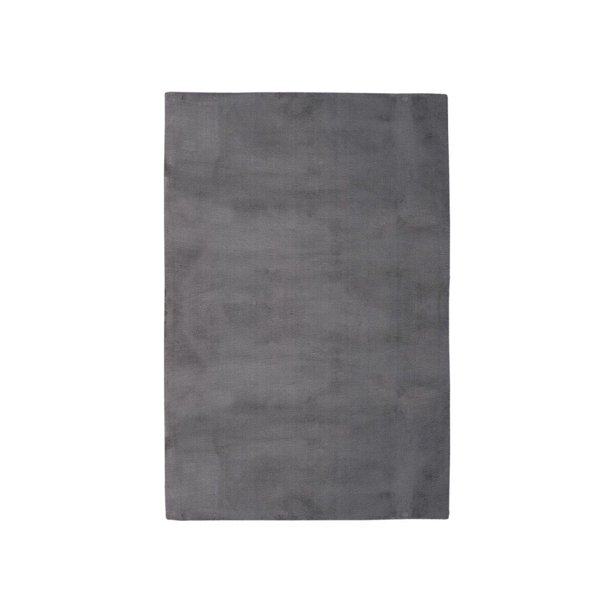 Obsession Teppich »My Cha Cha 535«, mit Kaninchenfell Haptik, geeignet für Fußbodenheizung (Rechteckig, Grey, 60 x 110 cm)