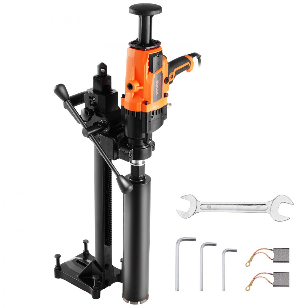 Core drilling machine diamond core drilling machine 2-18 cm drilling diameter, hand-held diamond core drilling machine with stand and core drilling machine, 2600 W concrete core drilling machine wet and dry application, for concrete