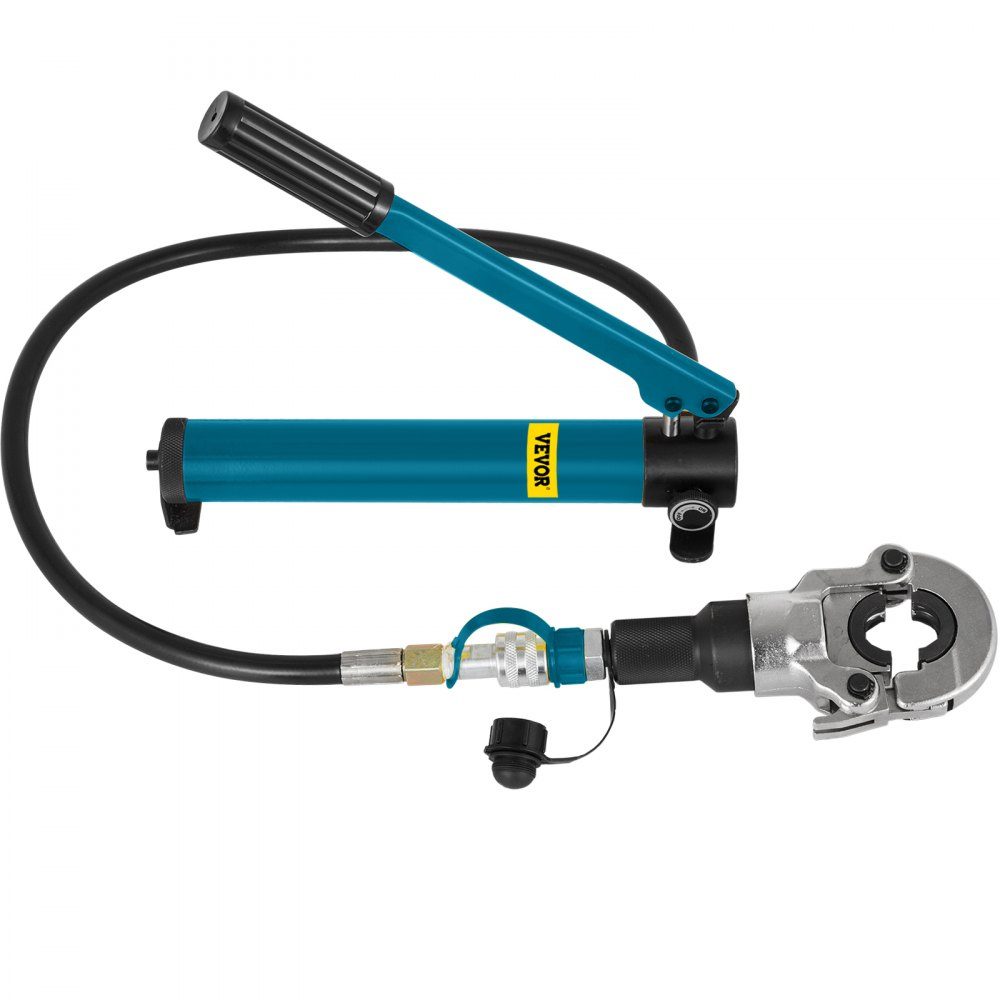 Presszange 12-28 mm Typ V, Crimpzange, Presszange 6 T Presskraft, Rohrpresszange 16-32 mm Typ TH, hydraulische Presszange mit Gummigriff, 360° schwenkbarer Kopf, für PEX-Rohre, PB-Rohre, Kupferrohre
