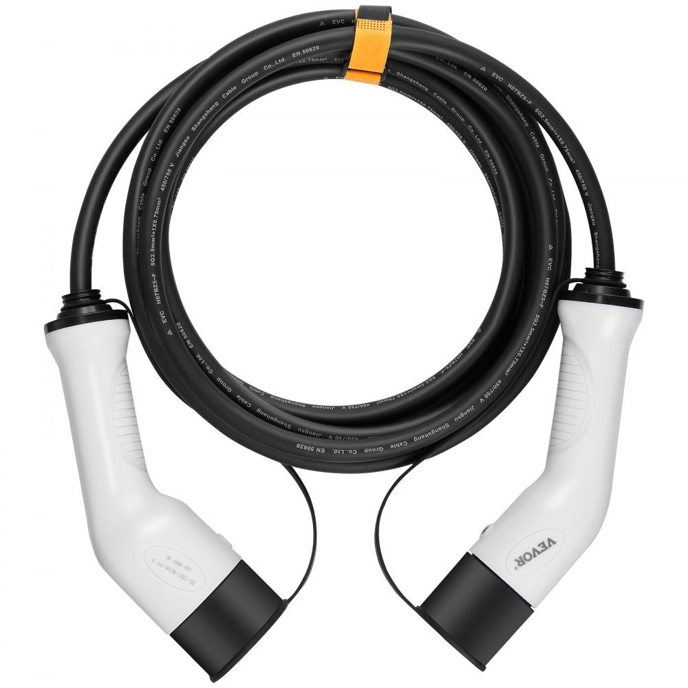 Kabel do ładowania samochodu elektrycznego typu 2/kabel do ładowania hybrydowego pojazdu elektrycznego Kabel do ładowania samochodu elektrycznego Wallbox Kabel ładujący TPU o mocy 11 kW Długość kabla 5 m 3-fazowy prąd przemienny 380 V Typ 2 do Type 2 Wodo