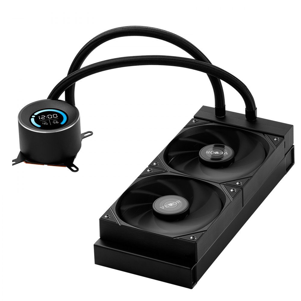 Flüssigkeitskühler AIO CPU-Wasserkühler, 120 mm PWN-Lüfter, 1,8-Zoll-Display, max. 2200 U/min, CPU-Kühler, Lüfter, PC-Wasserkühlung für Intel 115X/1366/2011/1700/1200 AMD AM4/AM5