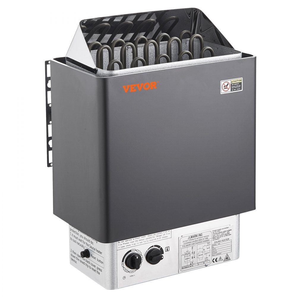 Sauna Heater 8kW 400V 3N Portable Indoor Outdoor Sauna Heater with 3 Hour Timer Built-in Control for 8-12m³ Commercial Hotel Spa Use Shower Max 110°C