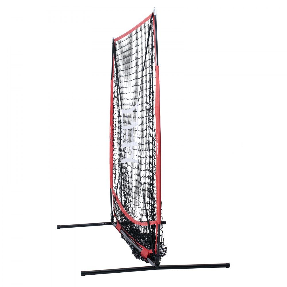 Pitching Net Pitching Target Baseball 153.4 x 90 x 153 cm, Baseball & Softball Pitching Target Made of Polyester Pitcher Net for Teenagers & Adults, Portable 600D Storage Bag Red