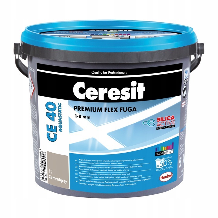 Ceresit CE 40 fuga elastyczna 5 kg cementowo-szara Ceresit CE 40 fuga elastyczna 5 kg cementowo-szara
