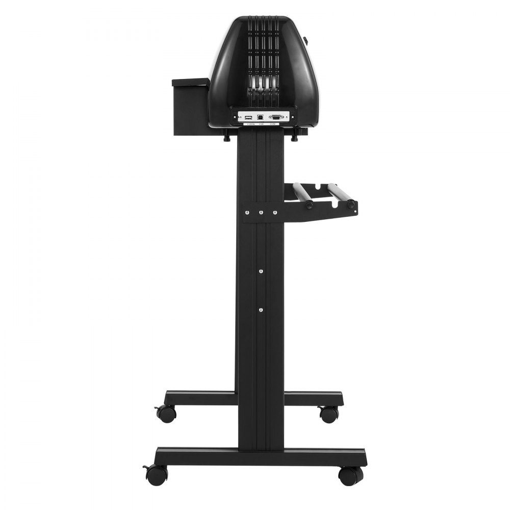 Vinyl cutting machine with 87 cm maximum feed width, double knives and LED display, adjustable vinyl cutting plotter set with sticker sheets, transfer films and Signmaster software