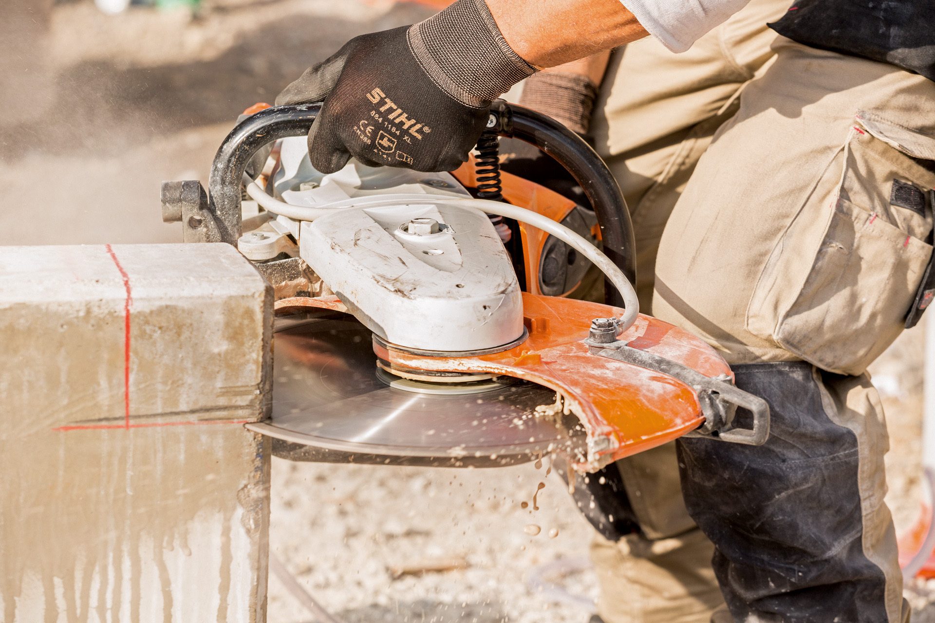 Stihl TS 500i Betonschneider (5,3 PS, 350 mm) Universal-Leichtbenzinschneider Motorflex