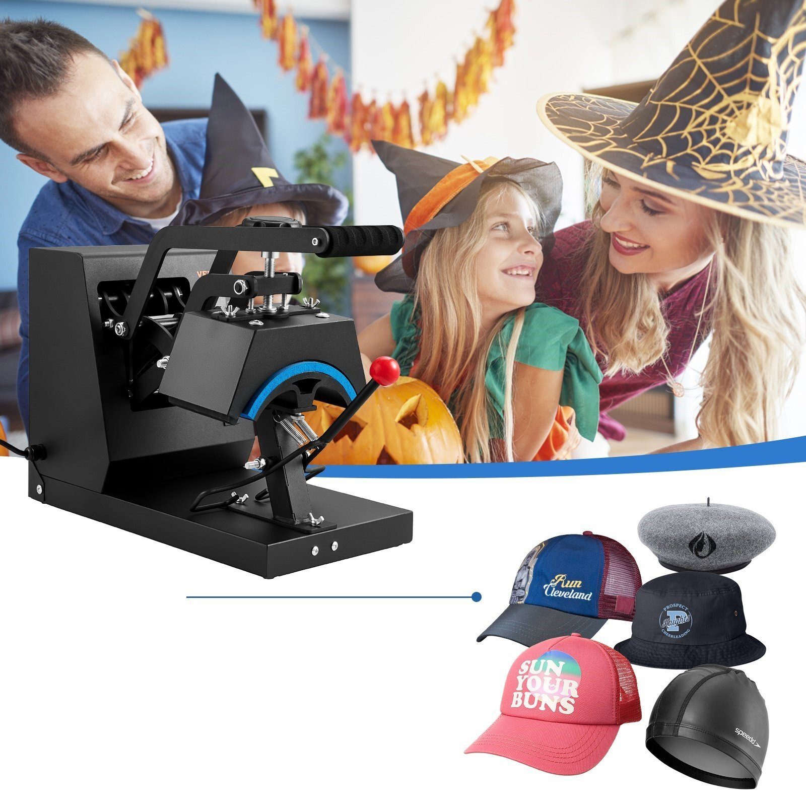Premium Digital Cap Heat Press Transfer Press 21.5x10cm 4 Heating Pads Sublimation Transfer