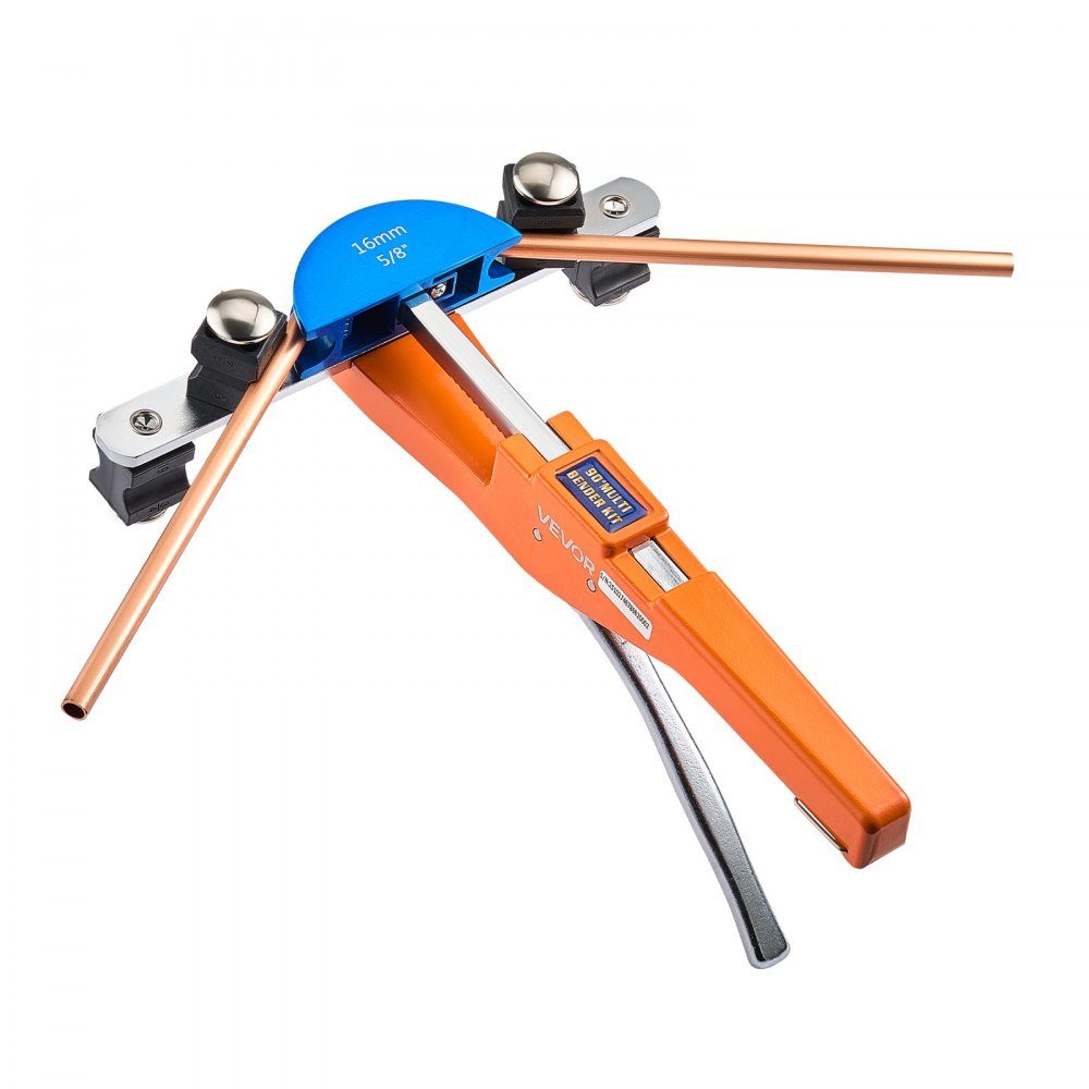 Pipe Bender 6-22mm Pipe Bender 90° Forward/Reverse Hand Bending Tool Bending Machine with 7 Color Aluminum Alloy Jaws for Copper Pipes in Air Conditioning and Refrigeration