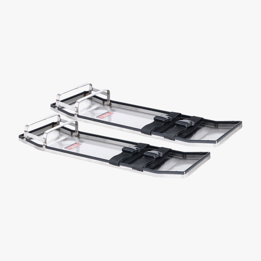 Stainless Steel Concrete Kneeboards, 697x205mm Concrete Gliders, Kneeboards for Concrete, Concrete Knee Pads, Pair of Movable Glides, with Board Straps for Cement and Concrete Processing