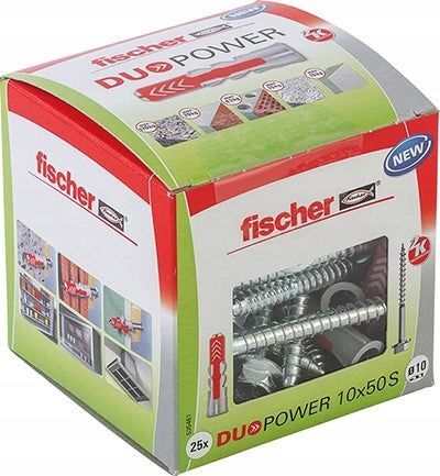 25x kołki Fischer Duopower 10x50 mm ze śrubą 7,0x69 mm zestaw 890246 25x kołki Fischer Duopower 10x50 mm ze śrubą 7,0x69 mm zestaw 890246