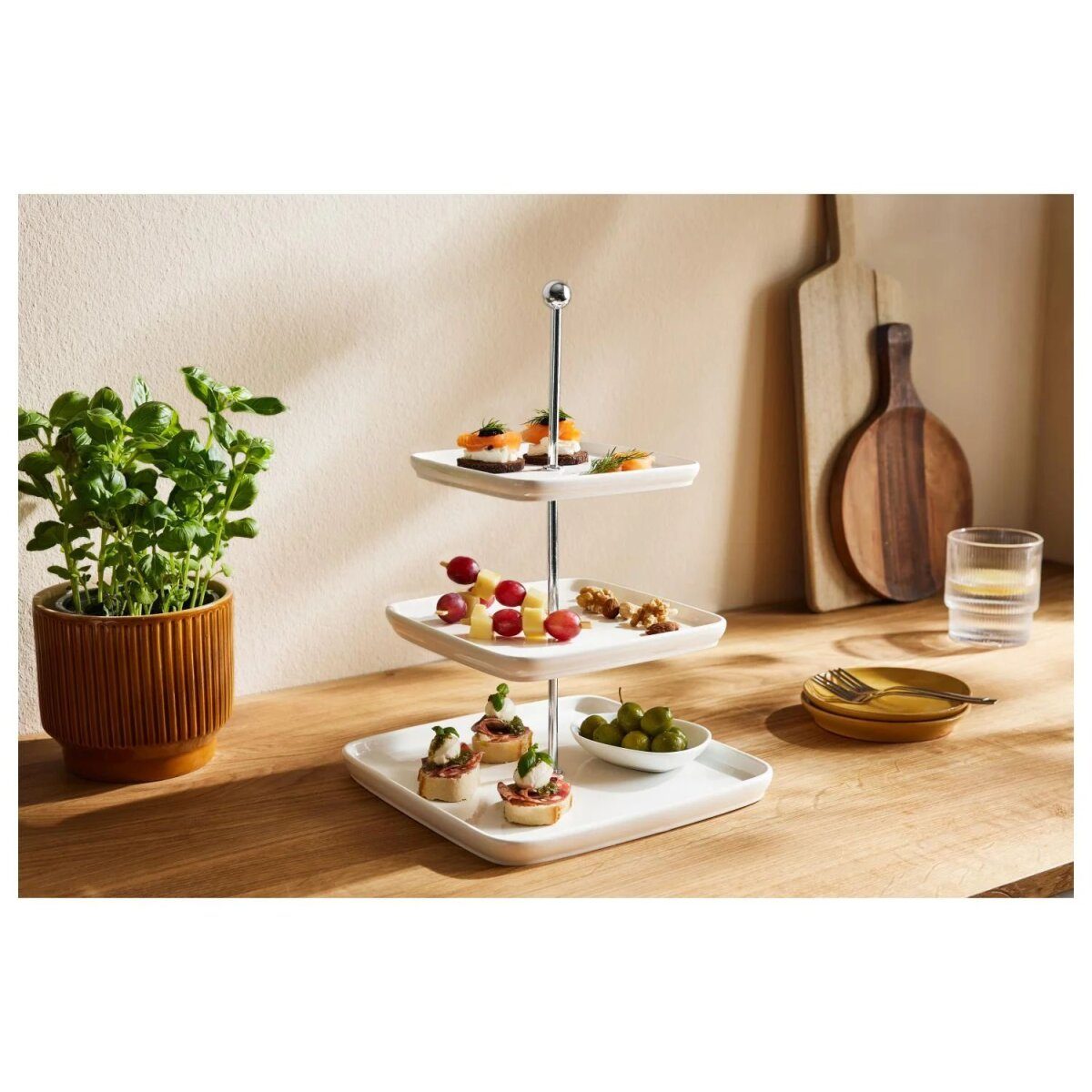 SILVERCREST® cake stand (square)