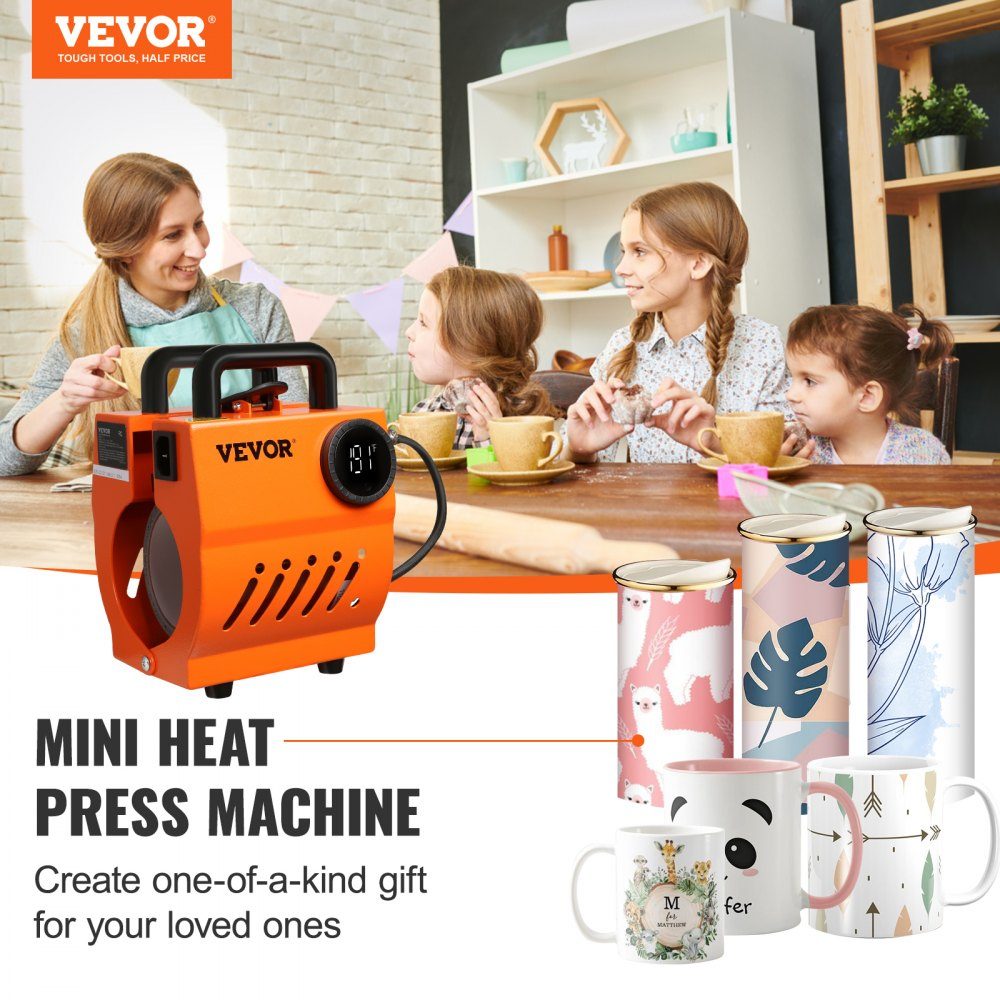 Presse à Sublimation pour tasses, 11 à 425.24g, 350W, impression par Sublimation, hauteur maximale de 11cm, 8.2 à 8.7cm, Portable
