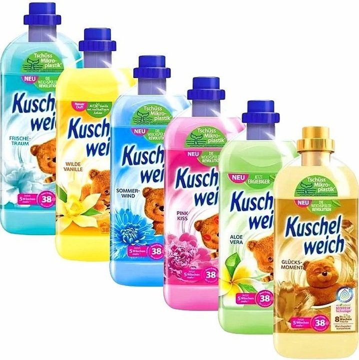 NEUES KONZENTRIERTES KUSCHELWEICHES ANGELMISCHSET DE 6X1L (6x38 Spülgänge) Weichspüler
