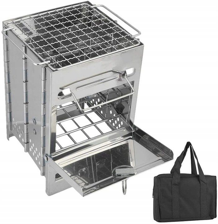 *BESTSELLER* PIEC, CAMPING, PIEC NA DREWNO, SKŁADANY GRILL, GRILL, WĘDKOWANIE, Outdoor, z torbą