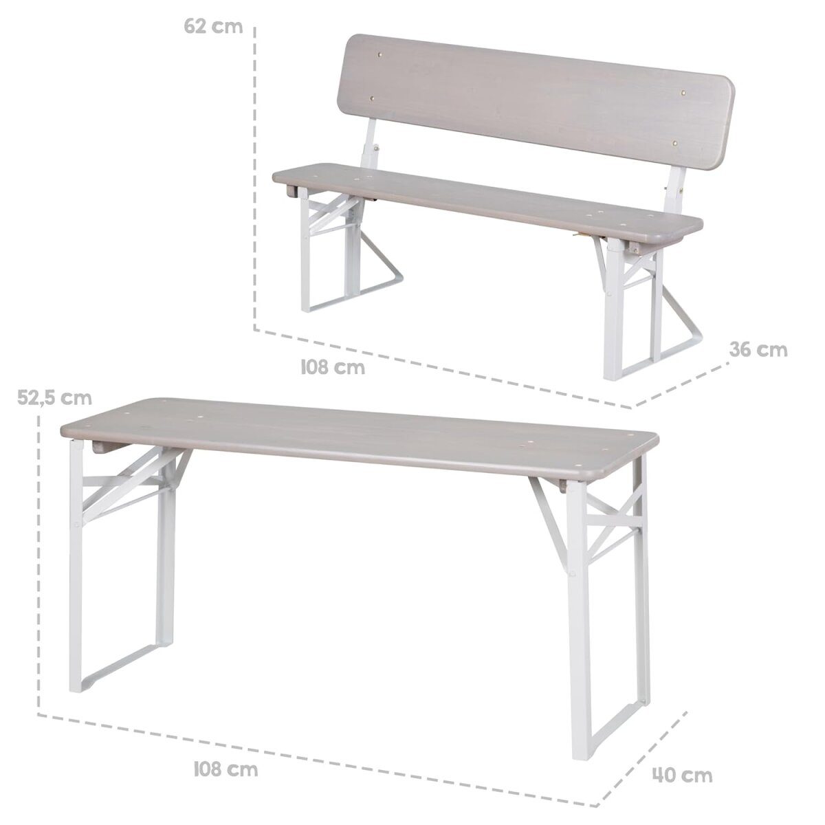roba children's party set, with backrest, gray