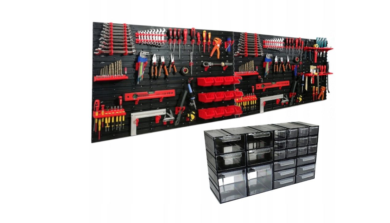 #BESTDEAL# Werkzeugwand 240x80cm Komplettset mit extra Sortierboxen
