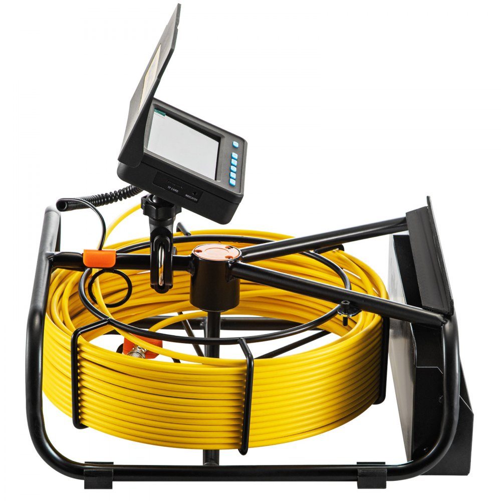 Sewer Camera, 98ft/30m 4.3" Drain Inspection Camera with Lighting - 6 Adjustable LEDs, 16GB Card, 3x Zoom and 8500mAh High Capacity Battery, IP68 Waterproof Plumbing Camera for Sewer Pipes