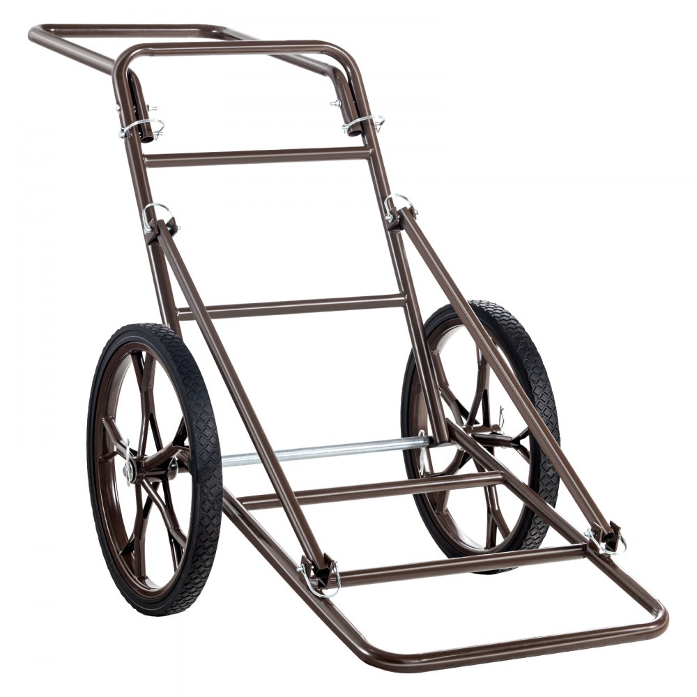 Game Cart, opvouwbare game cart 500 lbs, Game Transporter met twee 42 cm wielen en ergonomische handgreep, game cart accessoires, universele transportwagen voor jagen, vissen en wandelen Game Cart, opvouwbare game cart 500 lbs, Game Transporter met twee 42 cm wielen en ergonomische handgreep, game cart accessoires, universele transportwagen voor jagen, vissen en wandelen