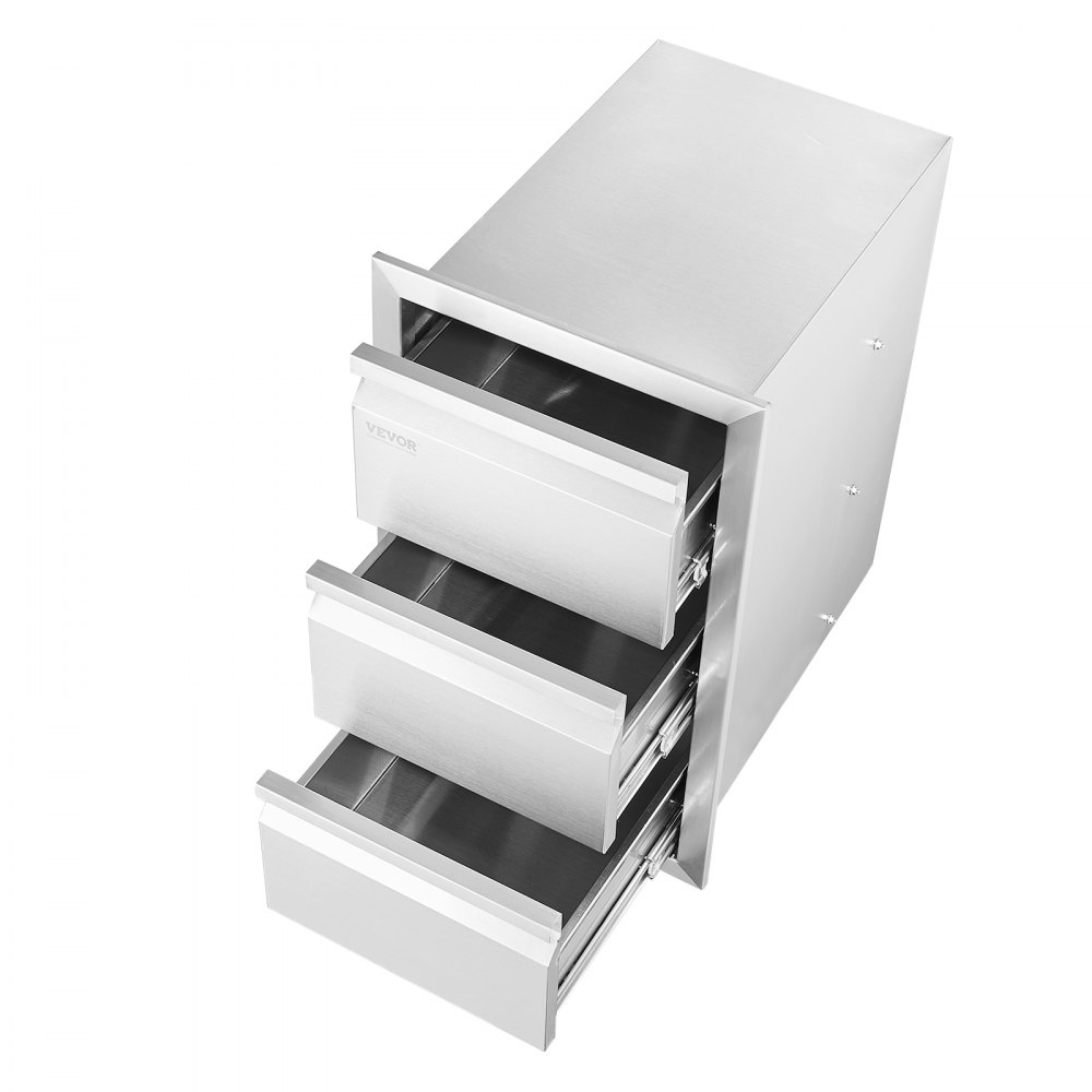 Outdoor-Küchenschubladen Unterputz-Grillschubladen im Kastenrahmen-Stil mit Edelstahlgriff, Grillinsel-Schubladen für Outdoor-Küchen oder Terrassen-Grillstationen 377 x 646 x 480 mm Outdoor-Küchenschubladen Unterputz-Grillschubladen im Kastenrahmen-Stil mit Edelstahlgriff, Grillinsel-Schubladen für Outdoor-Küchen oder Terrassen-Grillstationen 377 x 646 x 480 mm