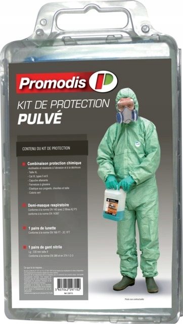 Kit de protection chimique pour combinaisons agricoles/alimentaires en taille unique