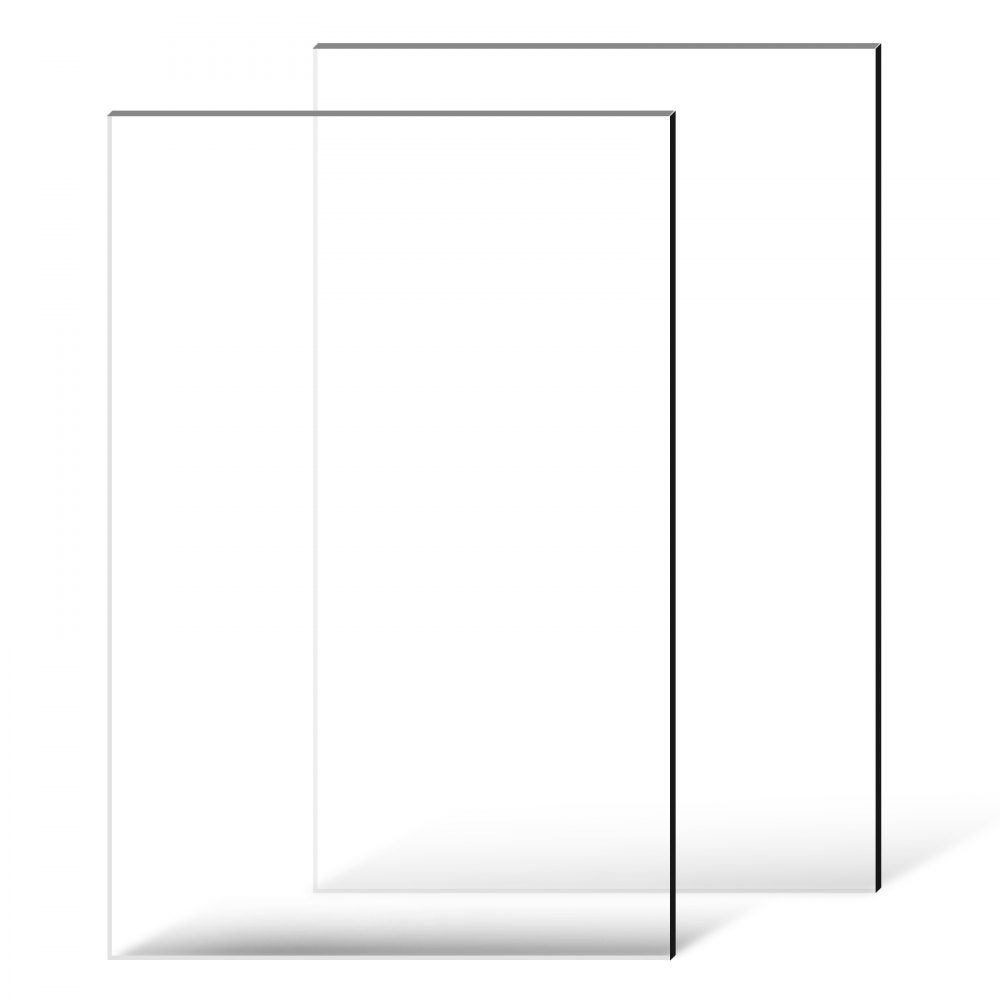 Plexiglas acrylplaat set van 2 plastic platen 610x914mm 6mm dik helder plastic glas voor knutselprojecten Vervangingsglas voor fotolijst DIY-display Gemakkelijk te snijden