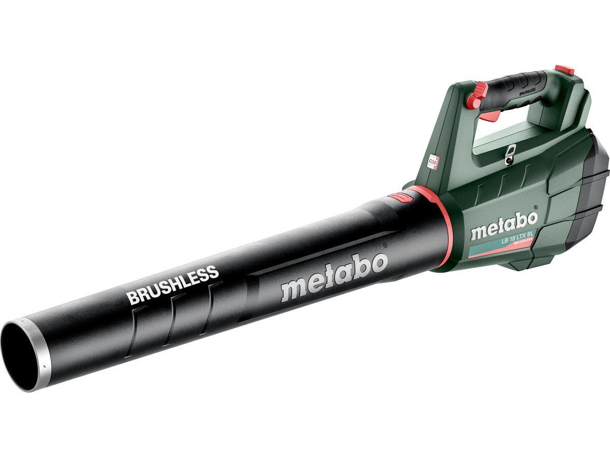 #TAGESDEAL# Metabo Akku-Laubbläser LB 18 LTX BL 18V, 150 km/h Luftgeschwindigkeit, bürstenlos (inkl. Tragegurt, gummierter Griff, Akkus und Ladegerät)