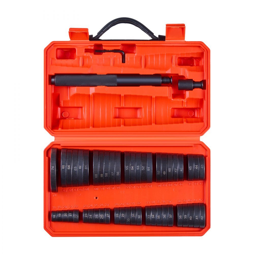 Bearing Press Set 52 Piece Bearing Ring Seal Driver Set with 49 Bushings and Handle Shaft Bushing Driver Tool Set Removal and Installation Carbon Steel with Storage Case
