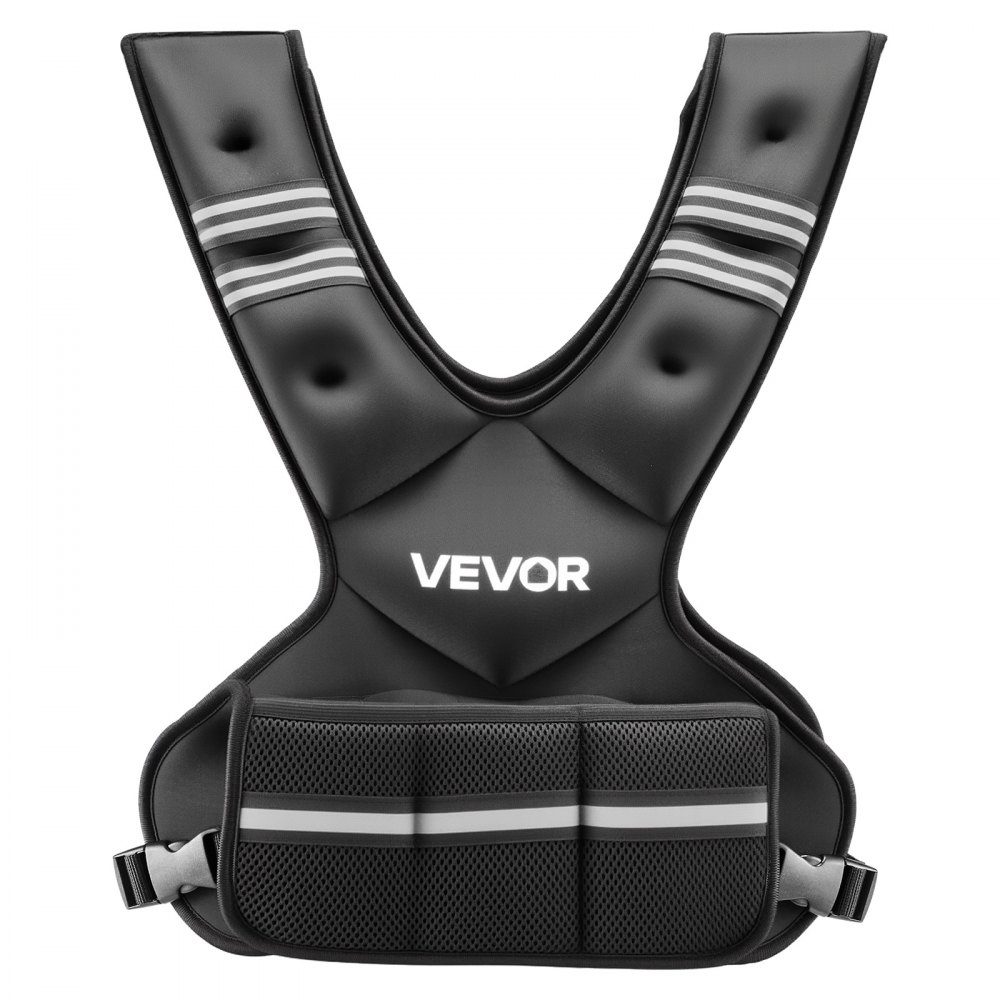 Adjustable Weight Vest 5-9.1kg with 6 Iron and Sand Weights and Reflective Strip Body Weight Vest Training Set for Men Women Training Equipment for Strength Training Running