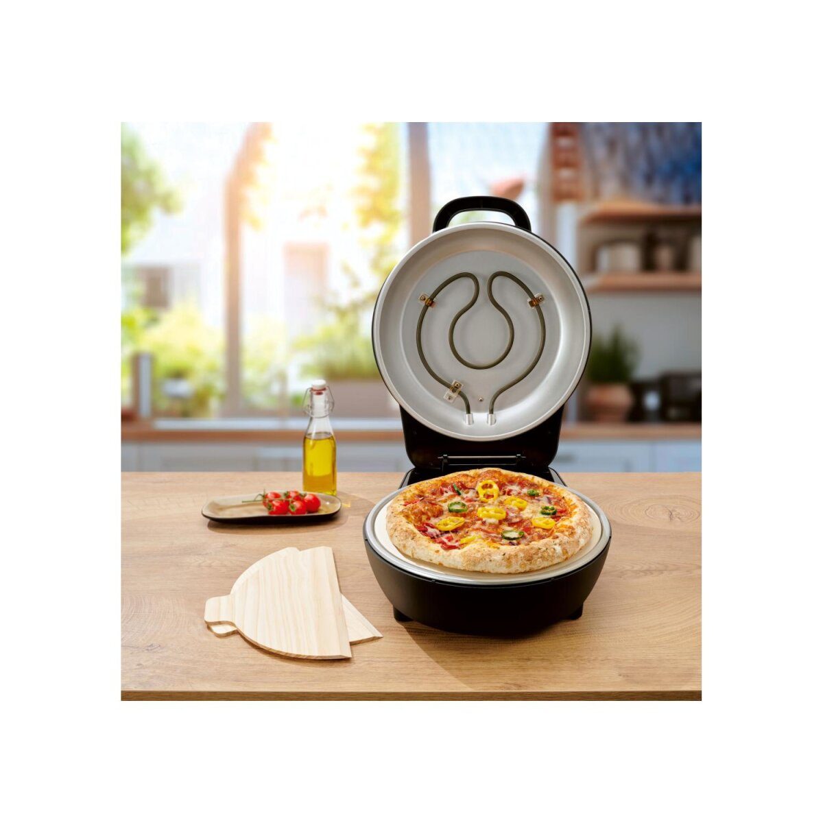 Four à pizza haute température SILVERCREST® SPOH 1200 B1, noir