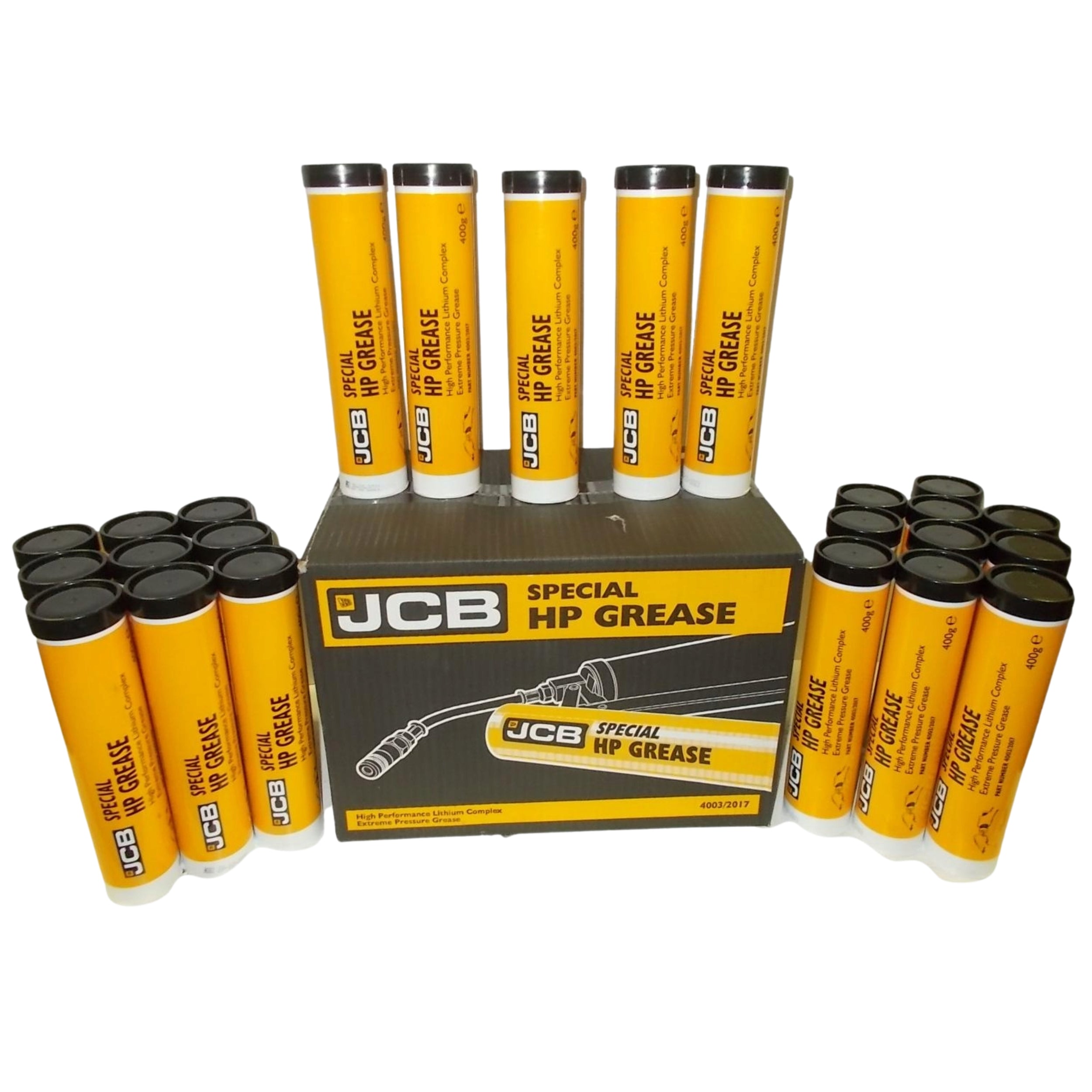 24 x JCB 4003/2017 Original HP Fetttube 400 g