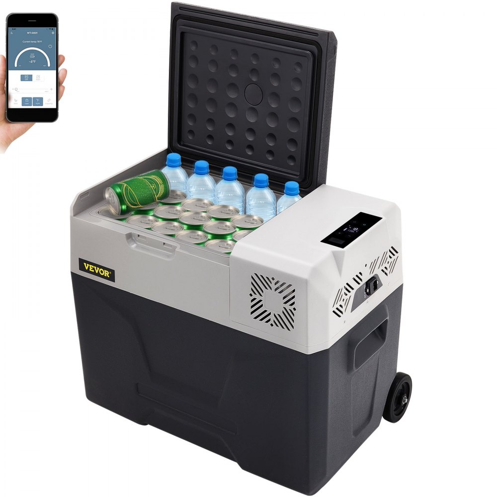 40L voiture réfrigérateur compresseur glacière boîte en acier inoxydable vacances boîte isolée Mini réfrigérateur glacière voiture et prise 40L voiture réfrigérateur compresseur glacière boîte en acier inoxydable vacances boîte isolée Mini réfrigérateur glacière voiture et prise