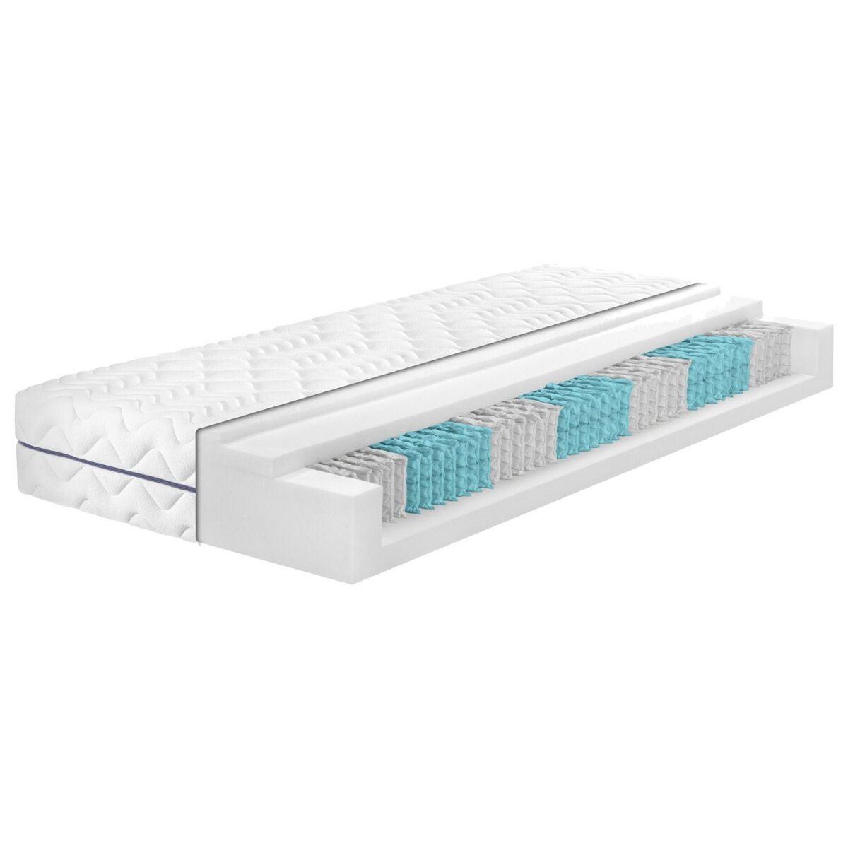 BADENIA TRENDLINE 7-zone pocketveringmatras “BT 1000 Classic”, puntelastisch, H4, 180 x 200 cm