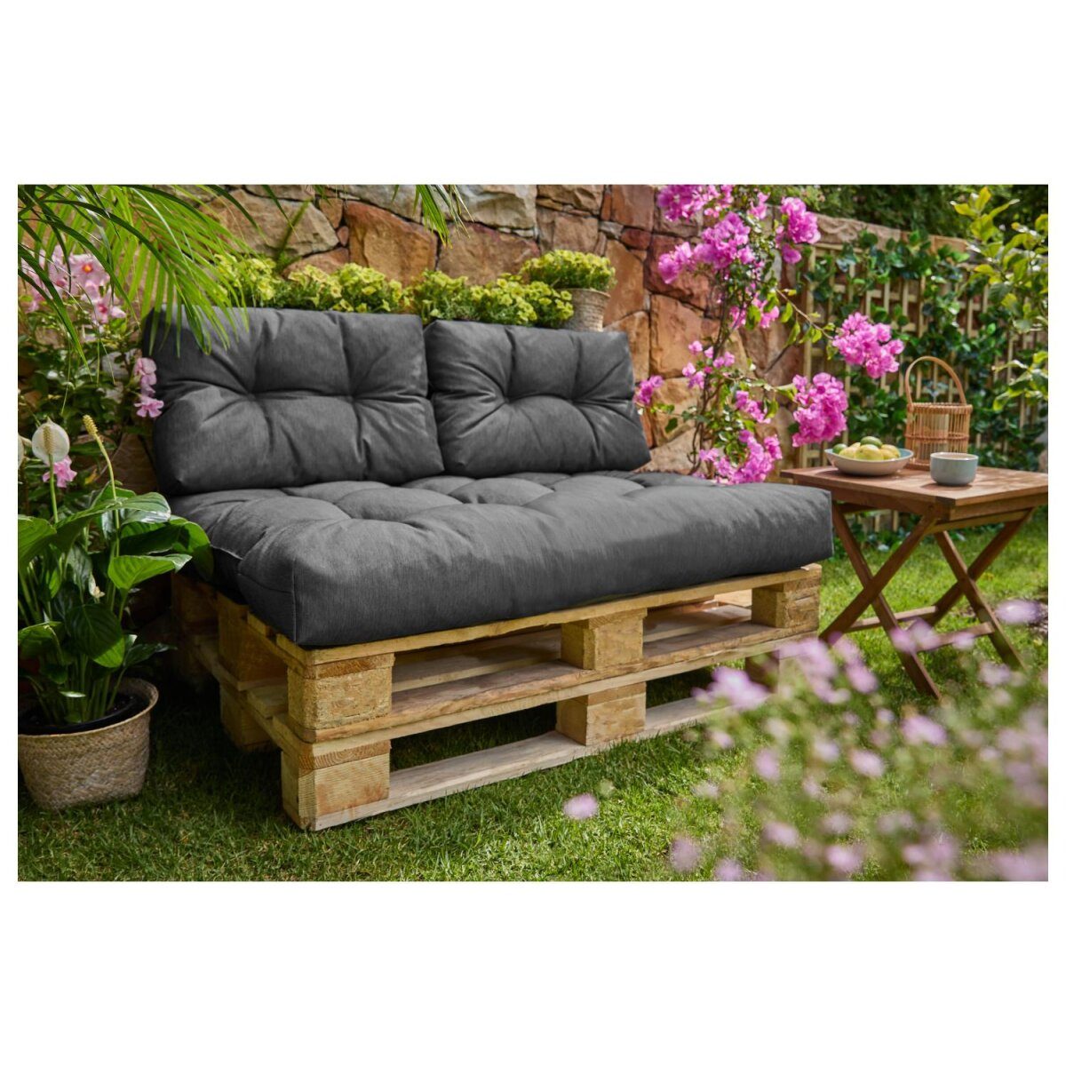 LIVARNO® Euro pallets seat and back cushions, 3 parts
