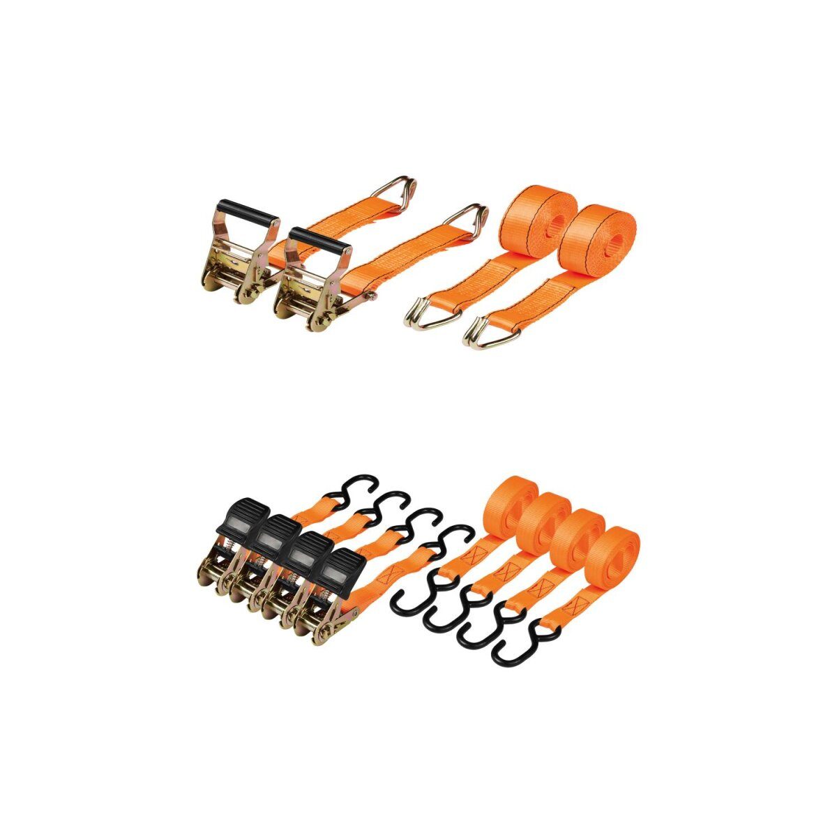 ULTIMATE SPEED® Schwerlast-Ratschenspanngurte-Set, 2-teilig / Ratschenspanngurte-Set, 4-teilig