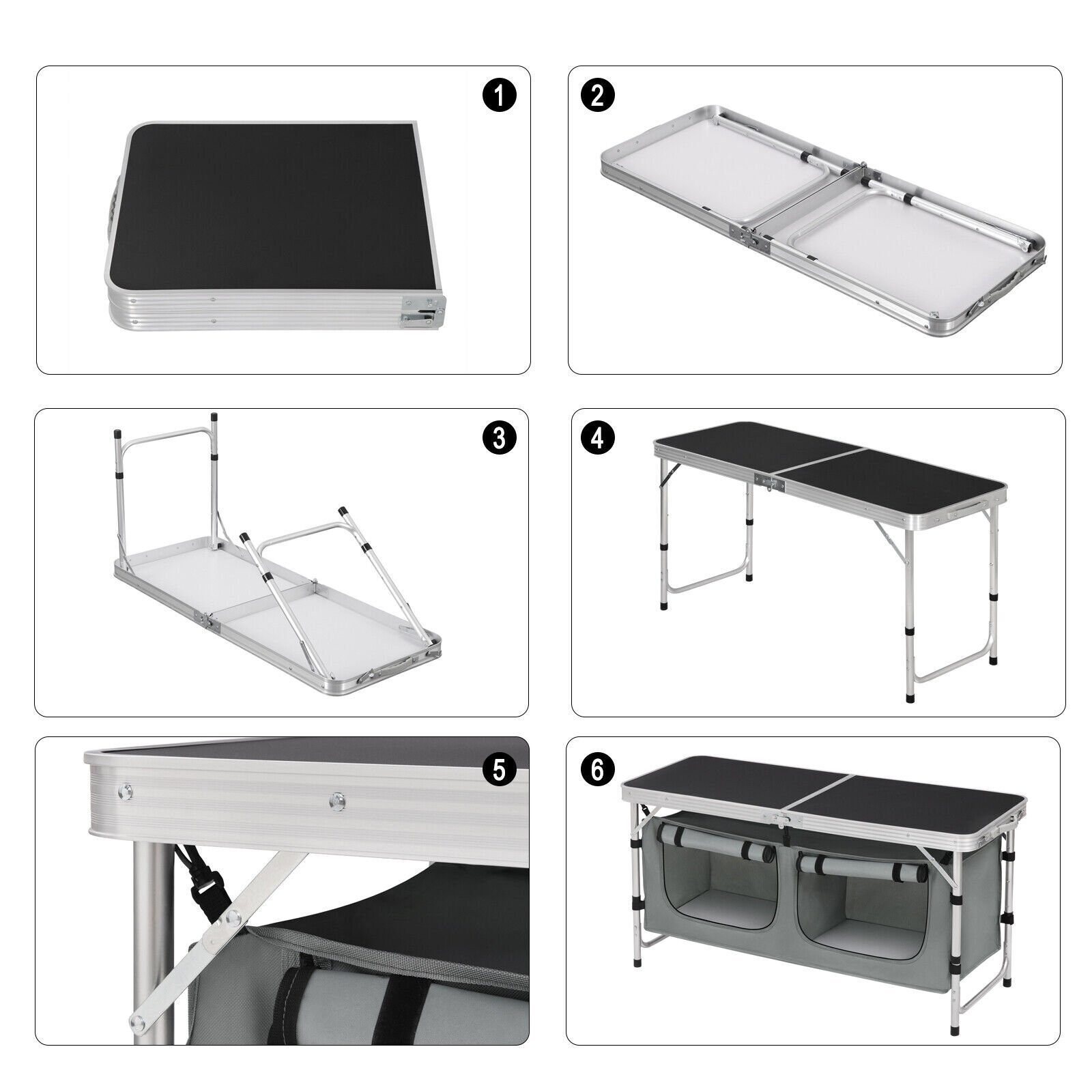 Campingküche Aluminium Küchenbox Campingschrank Klappschrank Windschutz Outdoor
