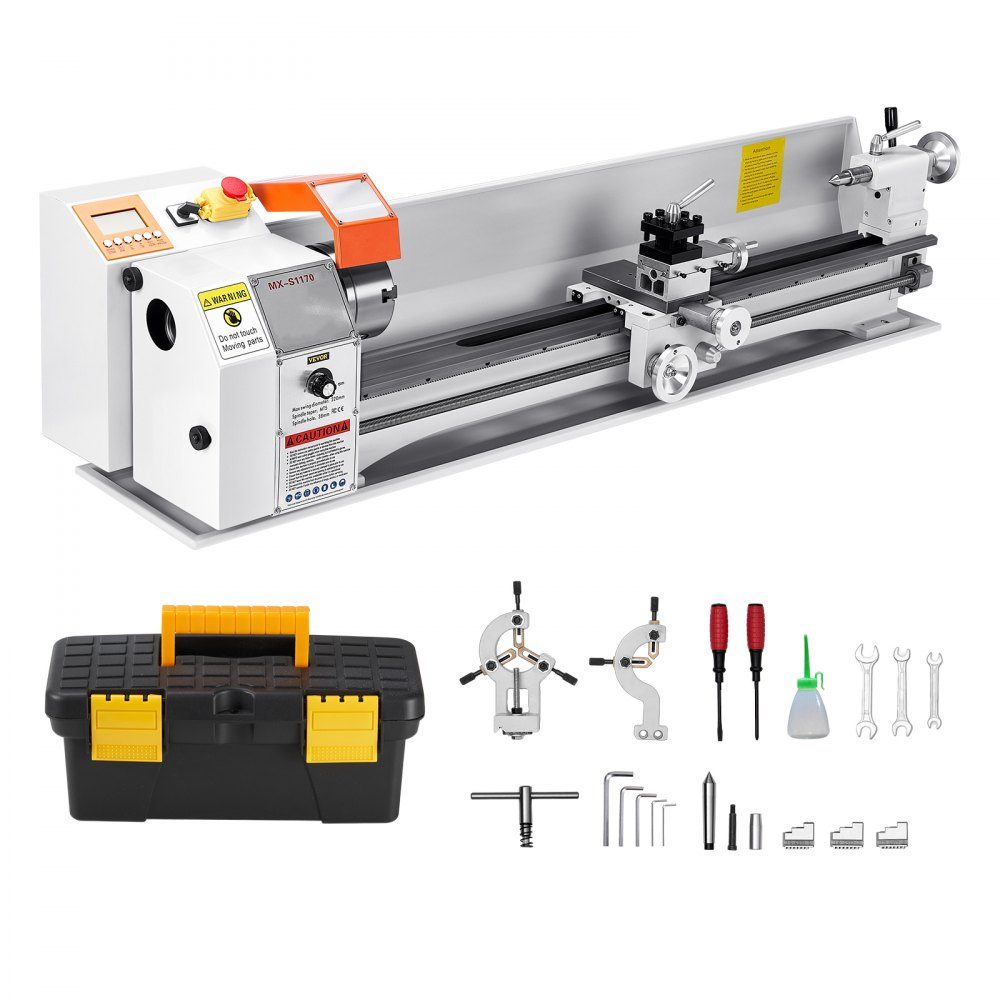 Tokarka do metalu 220x1000 mm Tokarka z automatycznym posuwem 2500 obr/min prędkość obrotowa 1250 W silnik bezszczotkowy z osprzętem, tokarka stołowa do obróbki części precyzyjnych