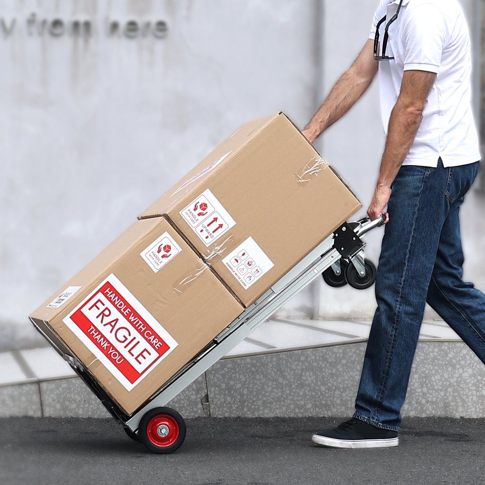 2 in 1 opvouwbare steekwagen 0,6243 kg laadvermogen transportwagen aluminiumlegering koolstofstaal steekwagen platformwagen voor laden en transporttaken binnen en buiten