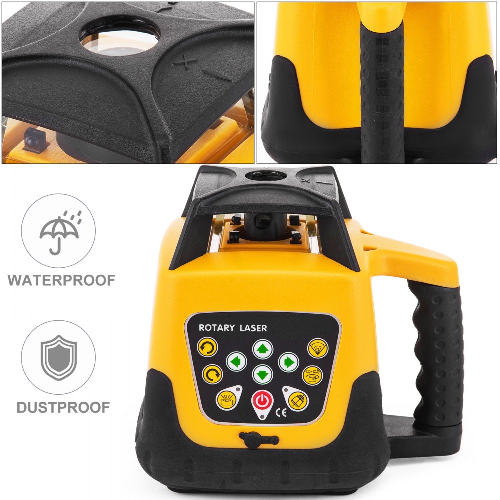 Professioneller Rotationslaser, grünes Licht, max. Arbeitsbereich 500 m, 360 Rotationslaser wasser- und staubdicht Außeneinsatz Arbeitszeit 20 Stunden im Handwerkerkoffer 2 kg Fernbedienung mit Zubehör Professioneller Rotationslaser, grünes Licht, max. Arbeitsbereich 500 m, 360 Rotationslaser wasser- und staubdicht Außeneinsatz Arbeitszeit 20 Stunden im Handwerkerkoffer 2 kg Fernbedienung mit Zubehör