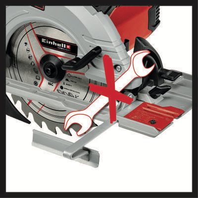 Scie circulaire manuelle Einhell TE-CS 190/1 (1 500 W, 5 500 min-1, réglage sans outil, grande poignée, table de scie en aluminium, blocage de broche, lame de scie en carbure incluse)