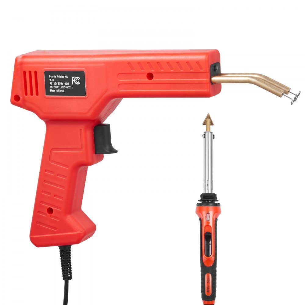 Plastic Welder, 100W Welding Gun + 60/100W Soldering Iron, Plastic Repair Kit with 1000 Hot Clips and 60 Rods for Car Bumpers, Kayaks, Electronics, Toys
