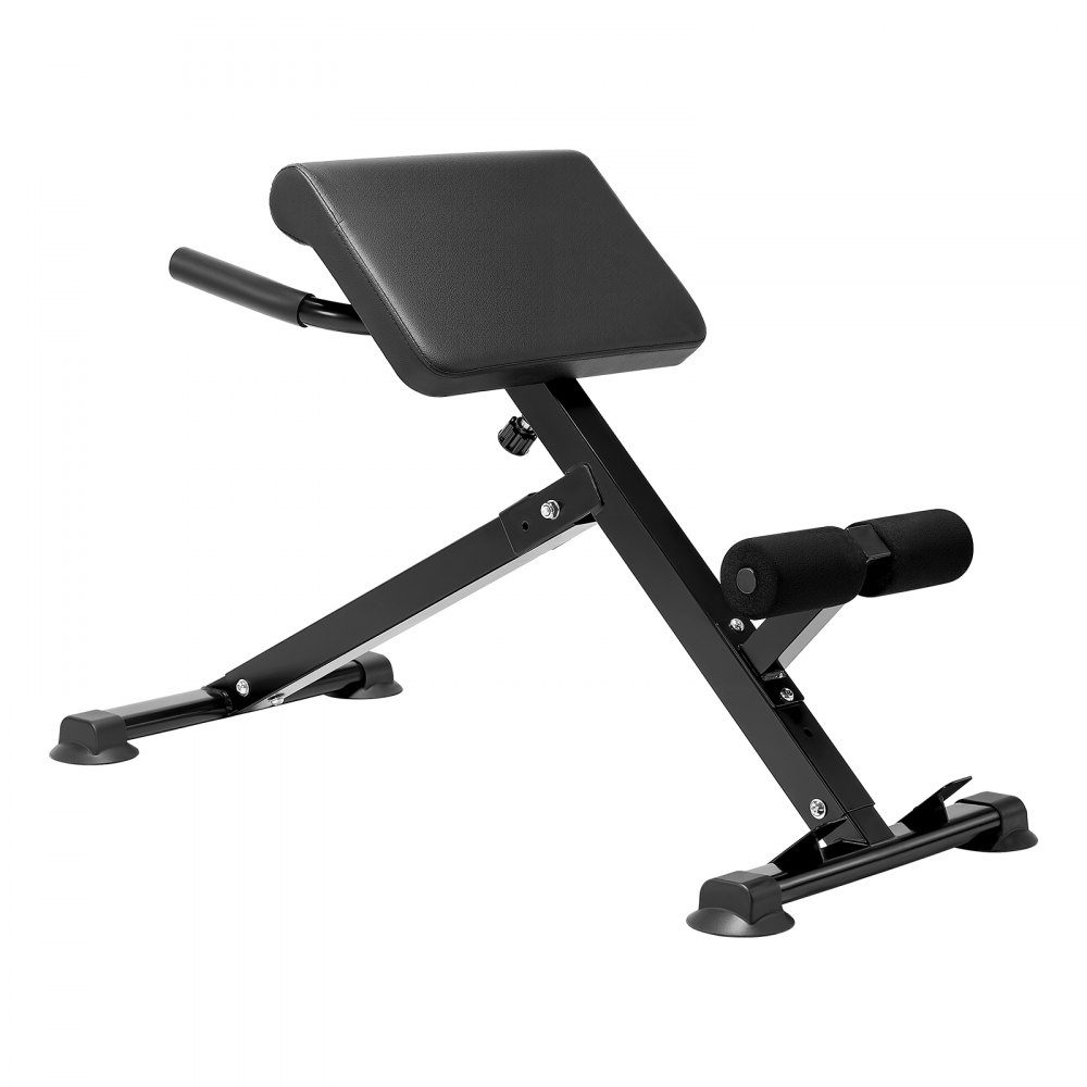 Roman Chair hyperextension bench back stretcher 113 kg, robust and foldable extension machine, training device for back muscle training, fitness weight bench for the home gym